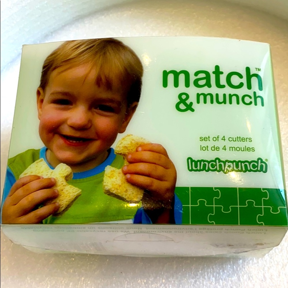 Puzzle Sandwich Maker Set Lunch Cutter Kid Snack Pack Bag Jigsaw Kid’s Picnic 4x